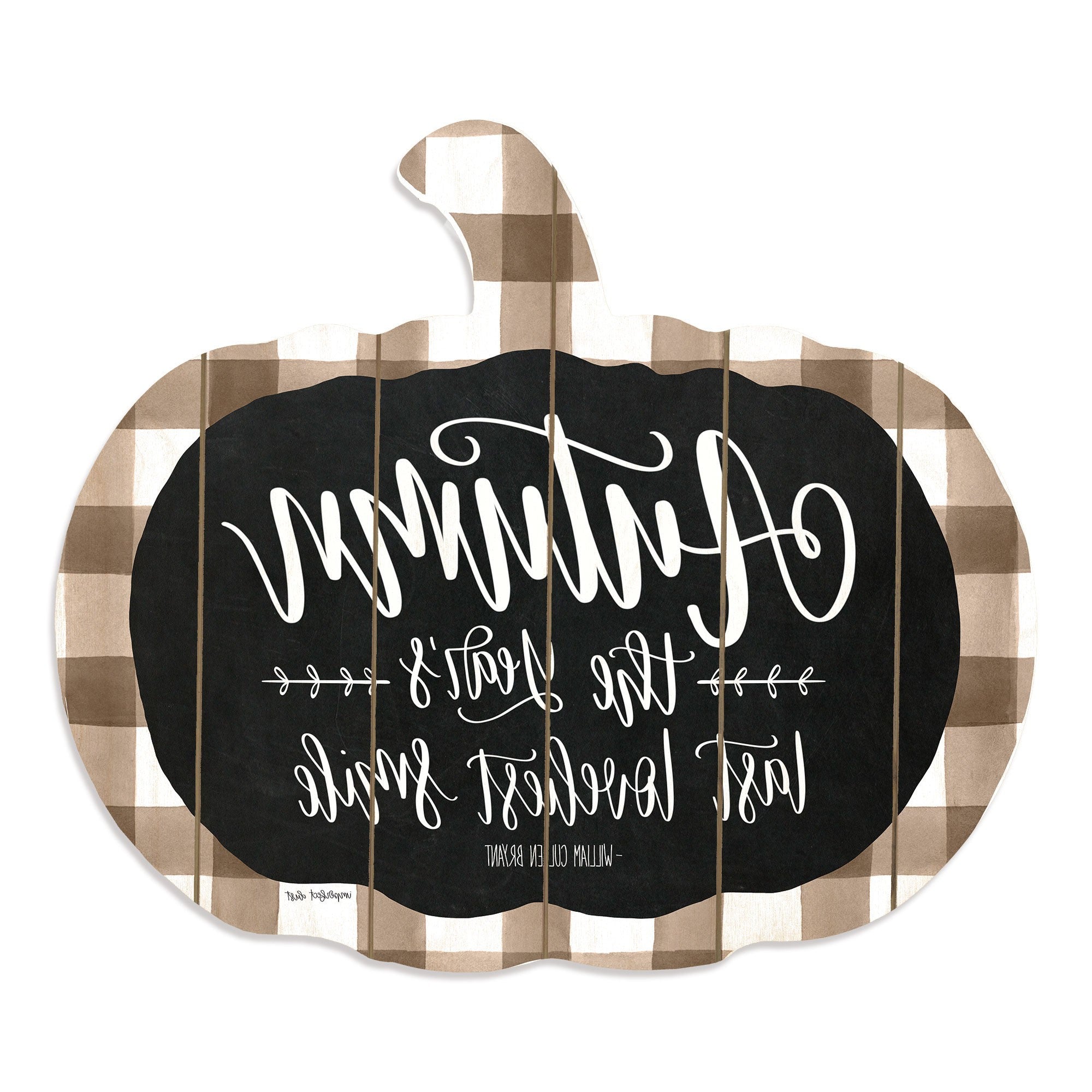 Autumn The Years Last Loveliest Smile Pumpkin Shape Wall Art