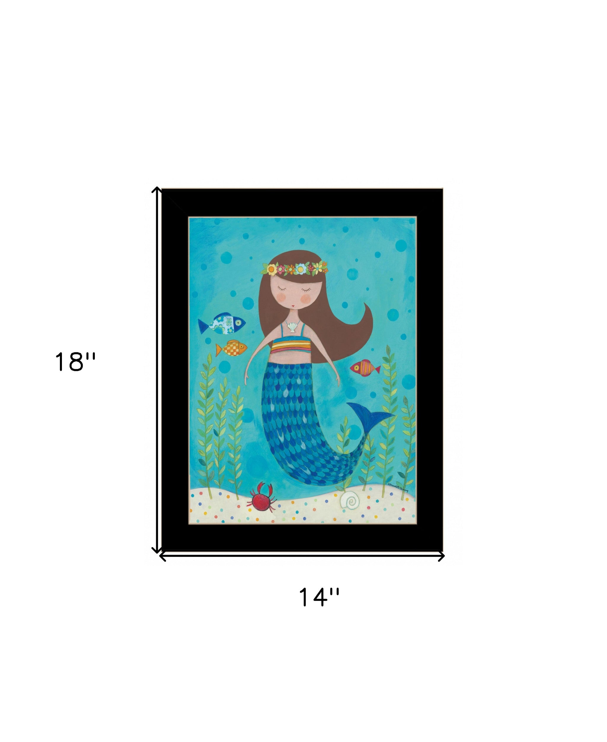 Under The Sea 5 Black Framed Print Wall Art