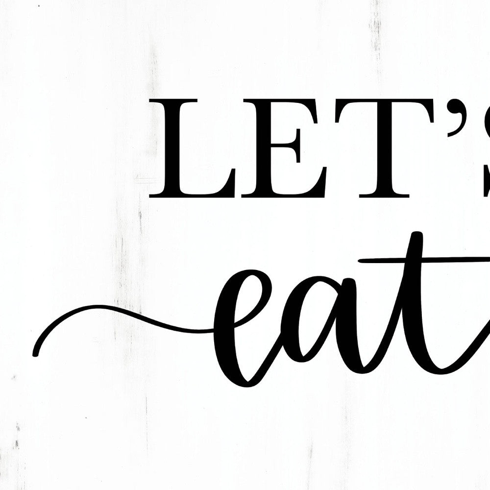 Lets Eat 1 Black Framed Print Wall Art