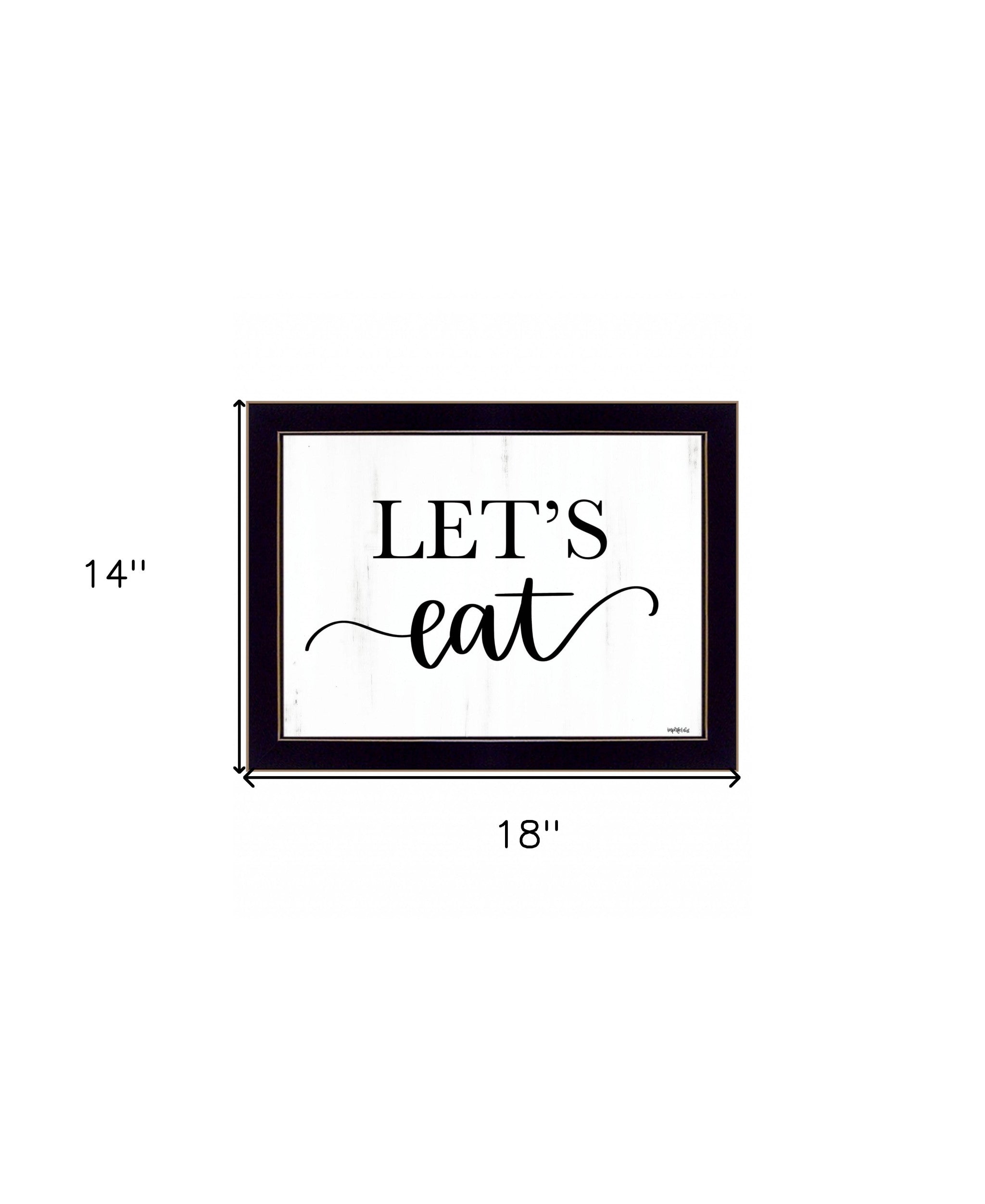 Lets Eat 1 Black Framed Print Wall Art