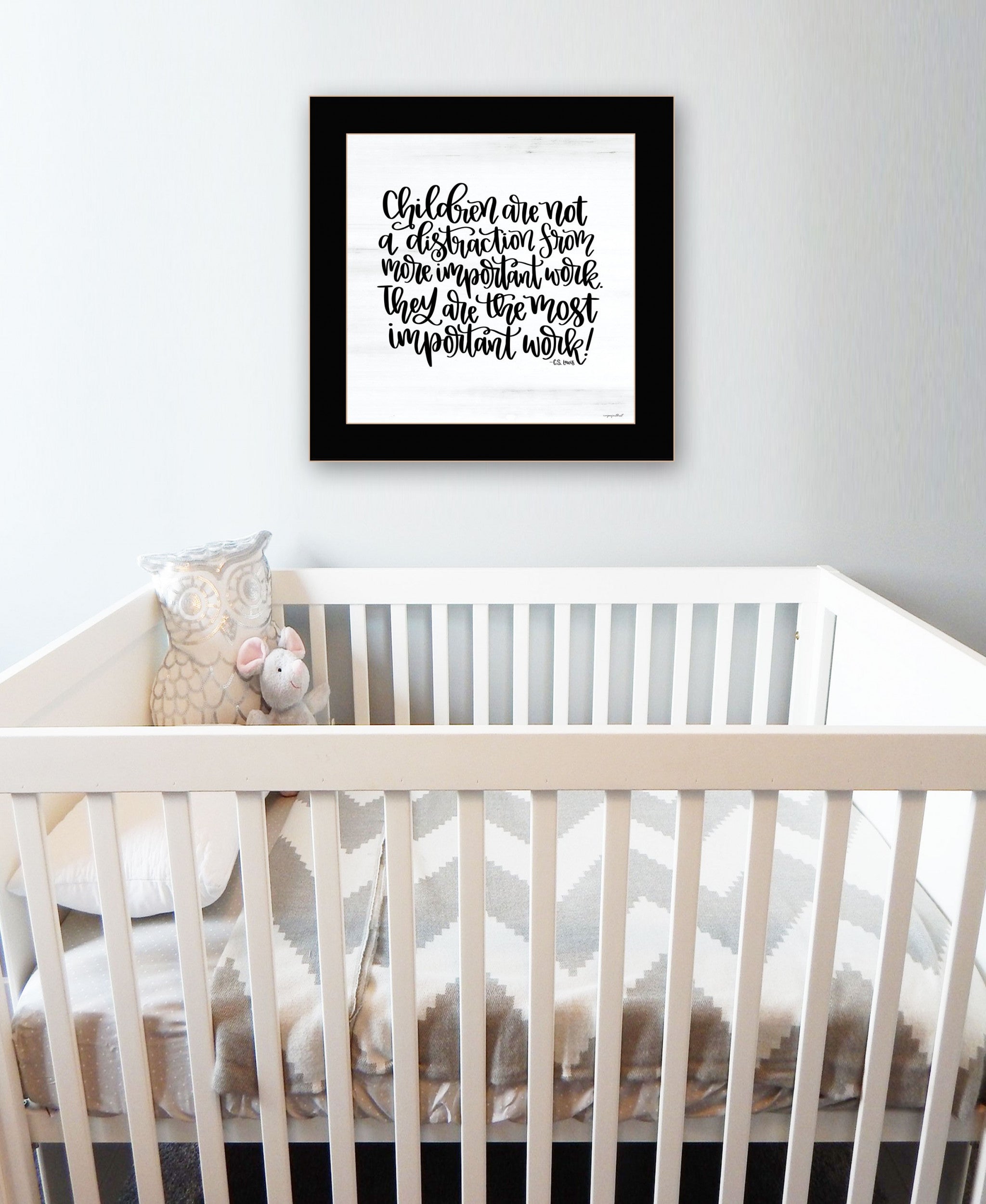 The Most Important Work 1 Black Framed Print Wall Art