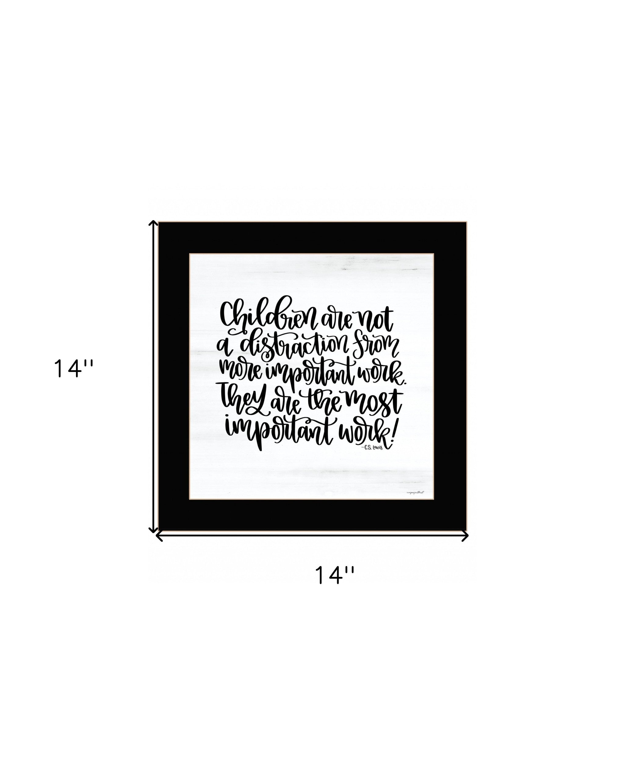 The Most Important Work 1 Black Framed Print Wall Art