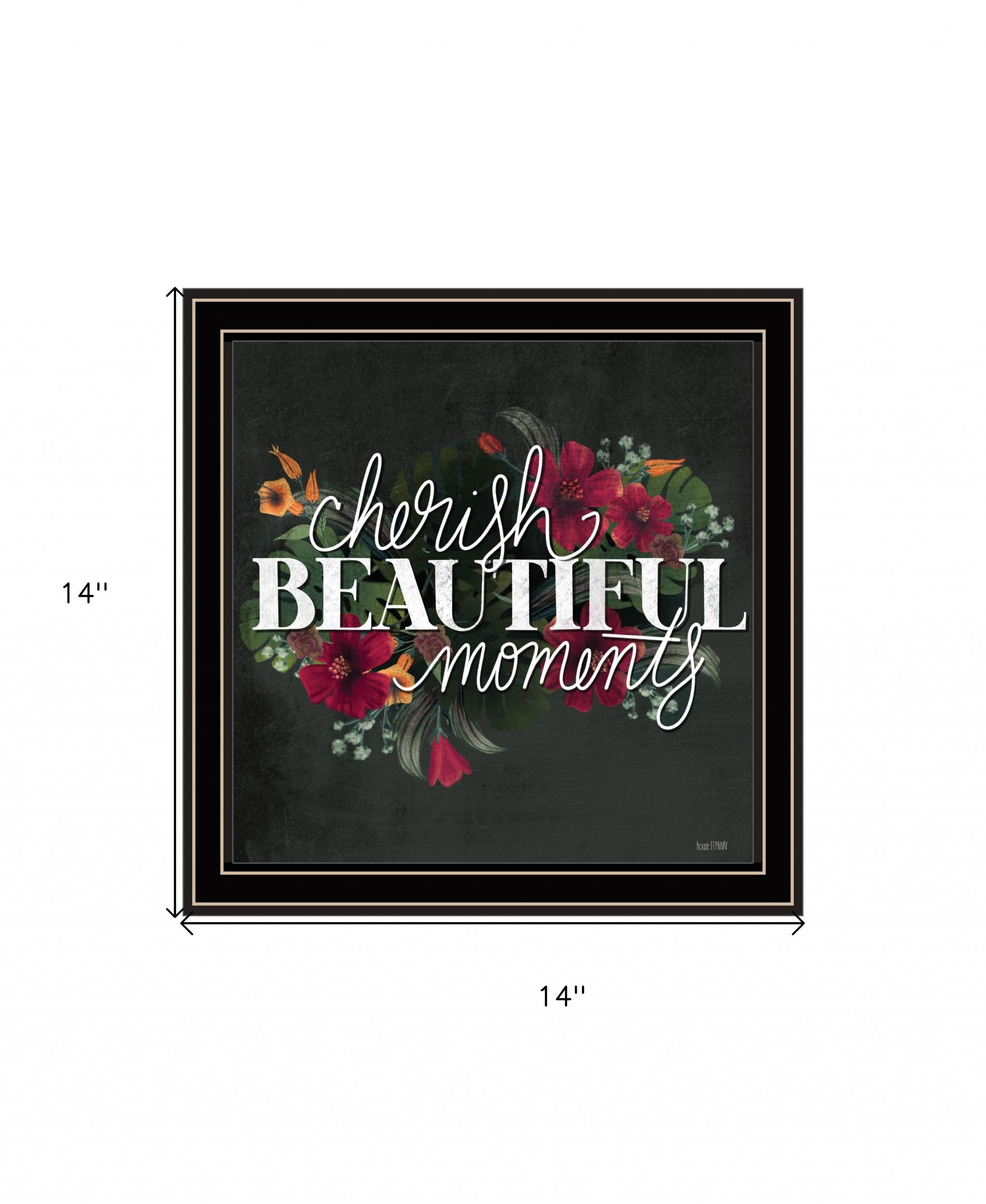 Cherish Beautiful Moments Black Framed Print Wall Art