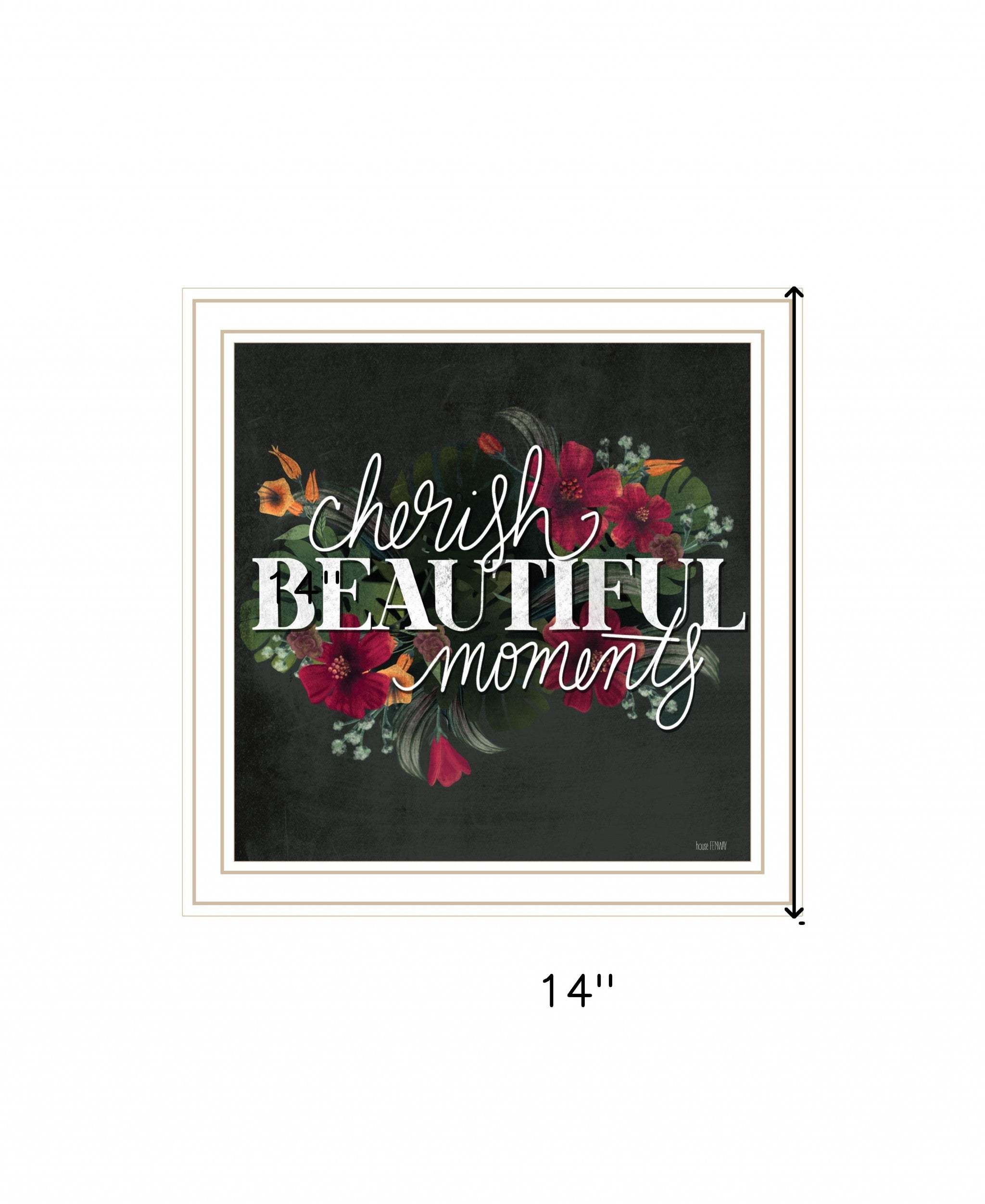 Cherish Beautiful Moments White Framed Print Wall Art