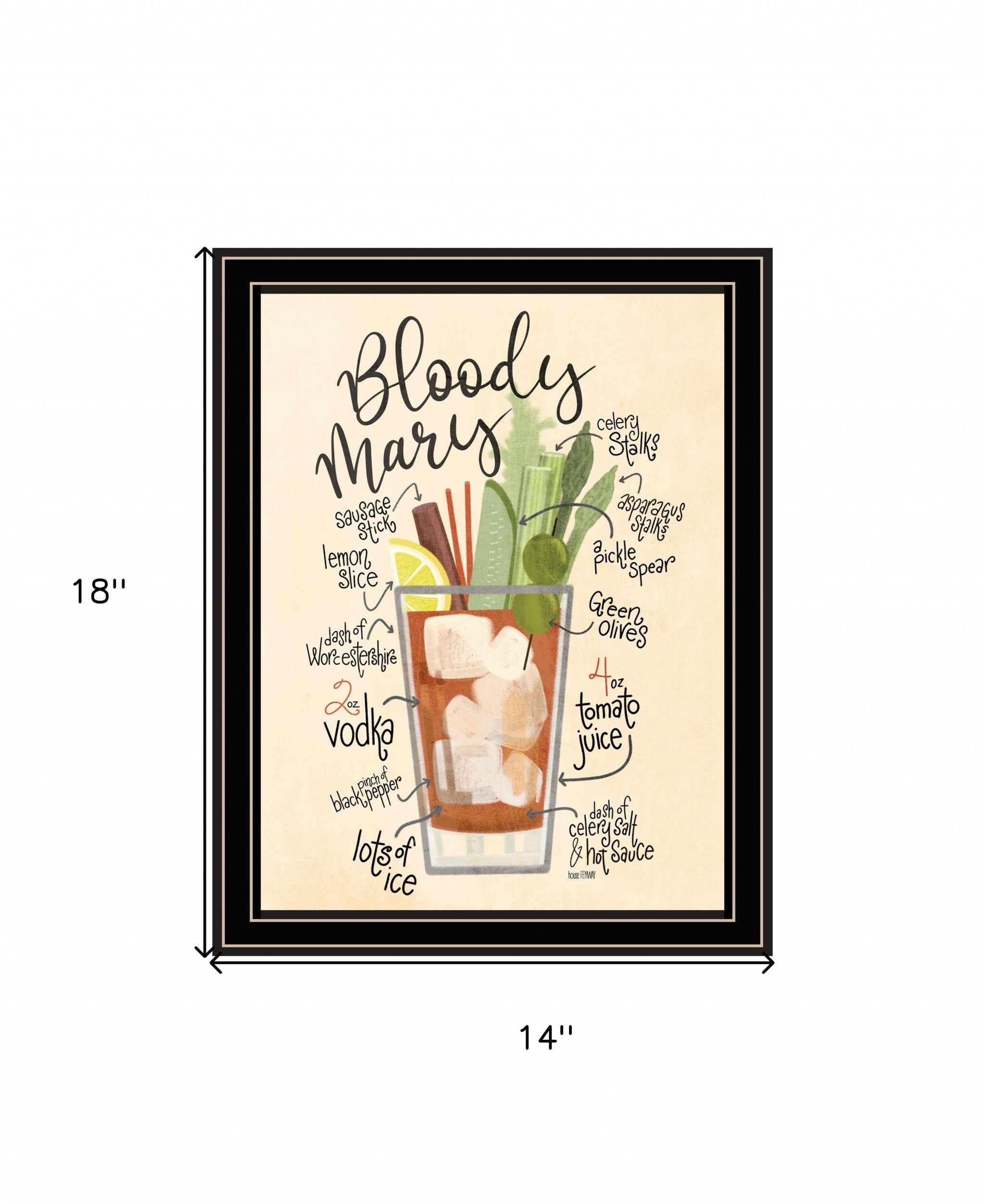 Bloody Mary Black Framed Print Wall Art