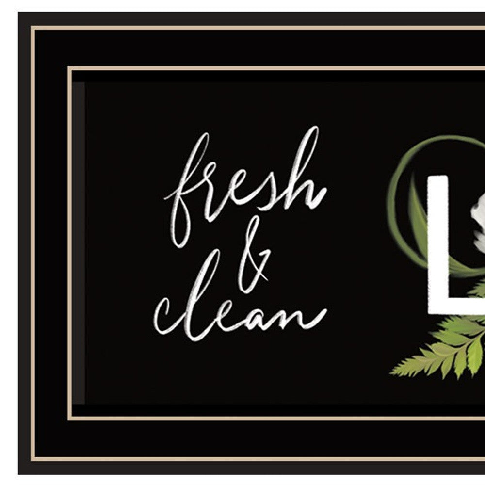 Laundry Fresh And Clean 1 Black Framed Print Wall Art