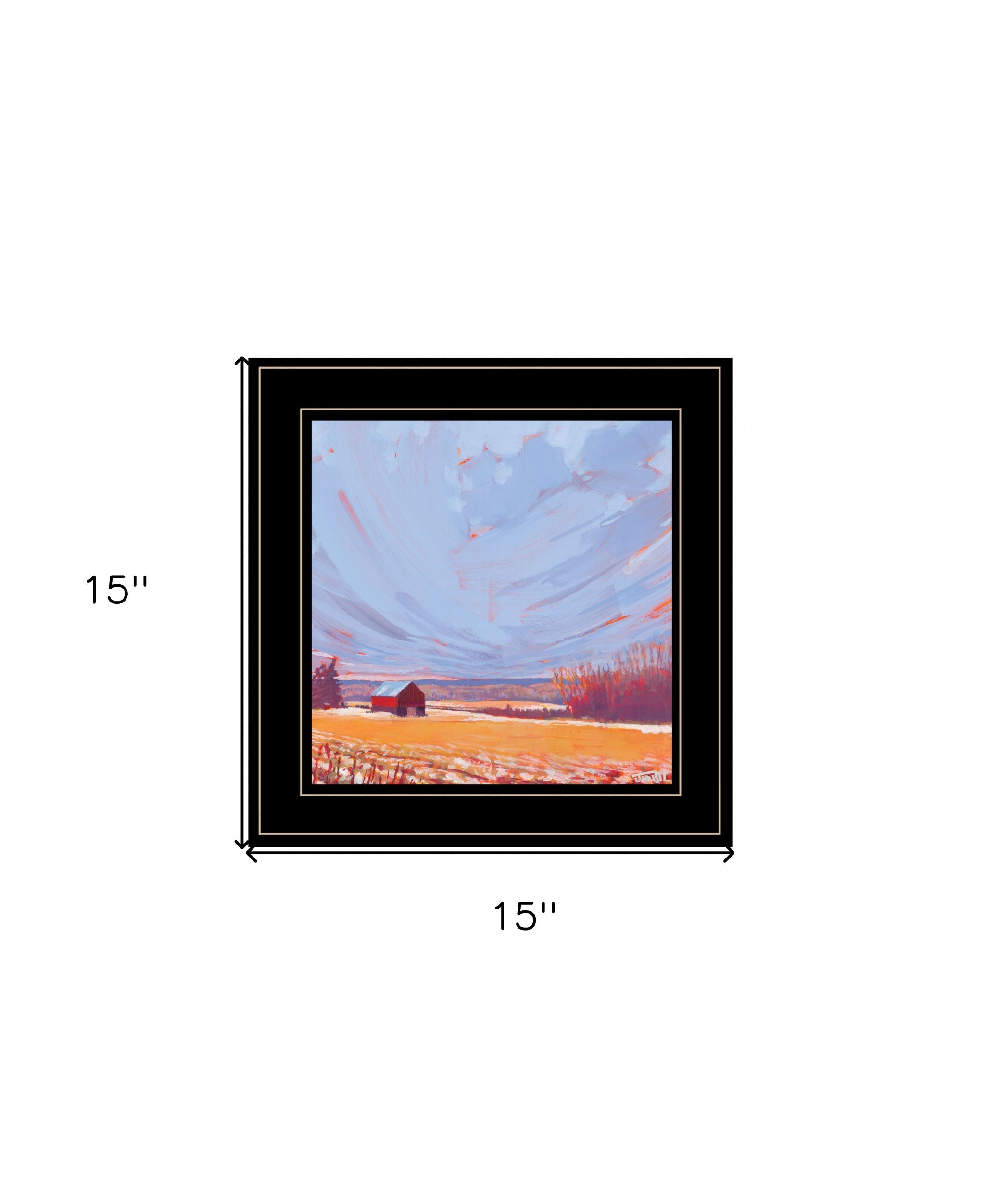 Slate Winter Sky 1 Black Framed Print Wall Art