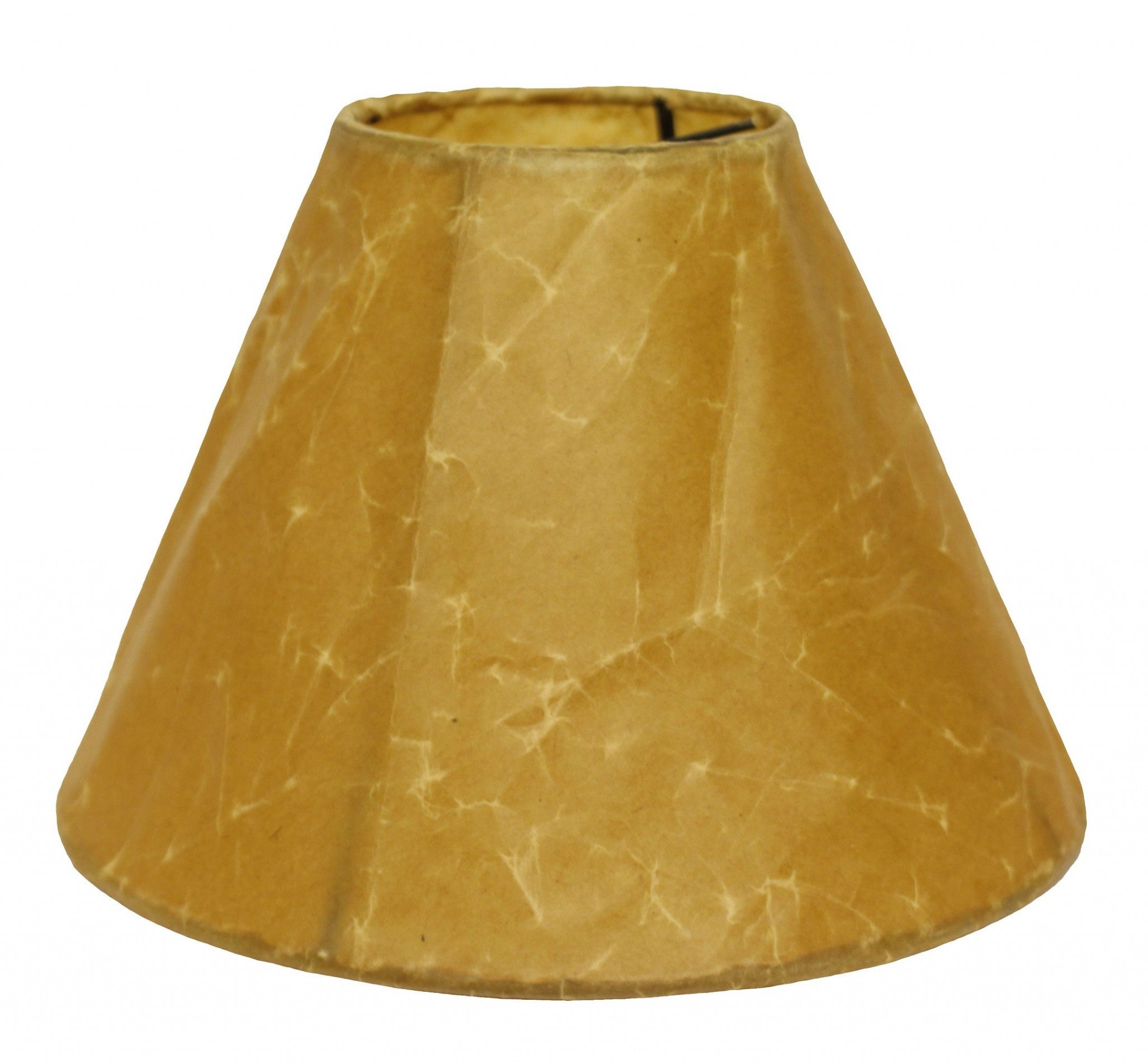 18" Brown Slanted Empire Crinkle Oil Paper Lampshade