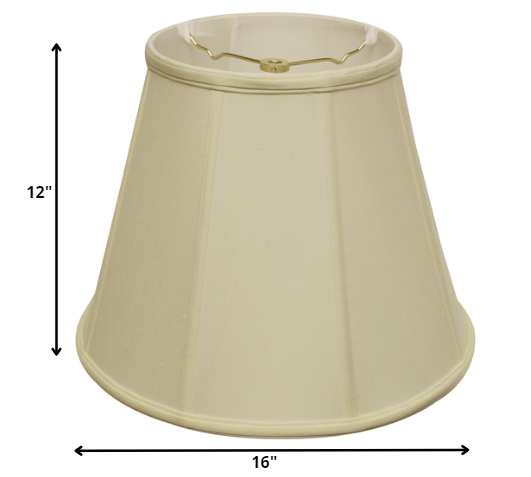 16" Ivory Slanted Empire Monay Shantung Lampshade