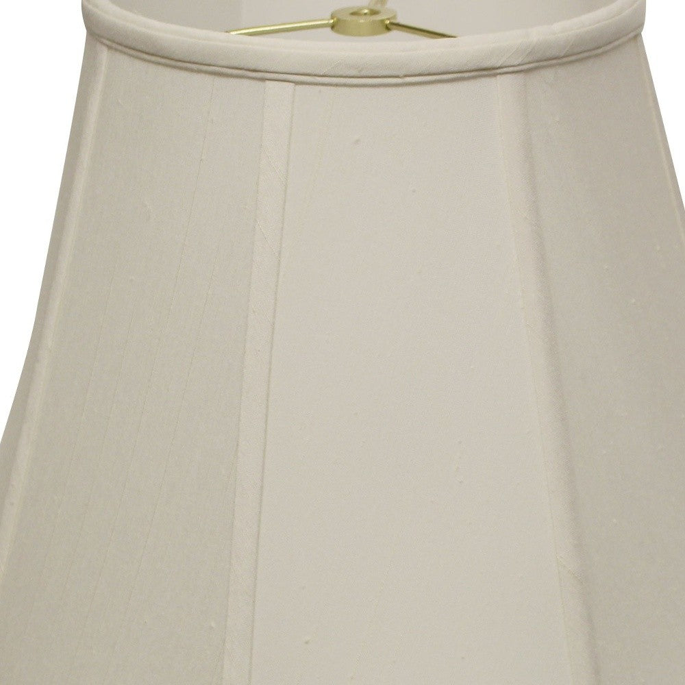 18" White Slanted Empire Monay Shantung Lampshade