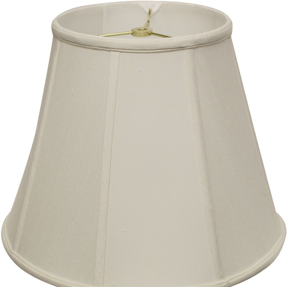 18" White Slanted Empire Monay Shantung Lampshade