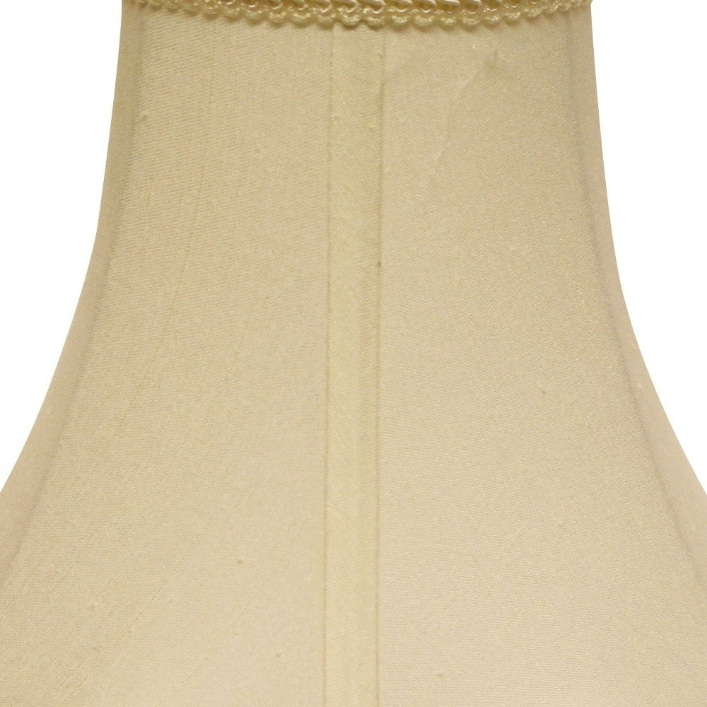 18" Ivory Slanted Scallop Bell Monay Shantung Lampshade