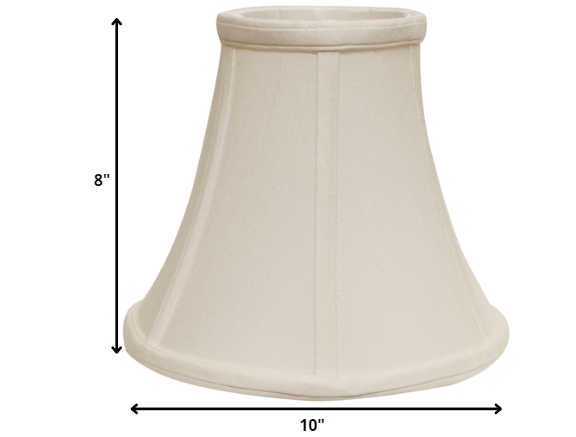 10" White Premium Bell Monay Shantung Lampshade