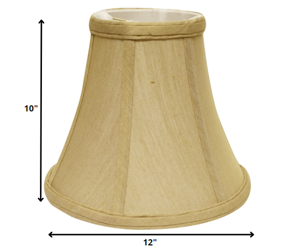 12" Pale Brown Premium Bell No Slub Lampshade