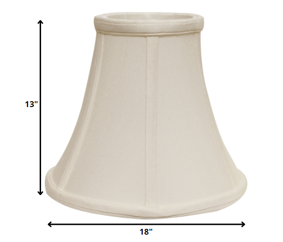 18" White Premium Bell Monay Shantung Lampshade