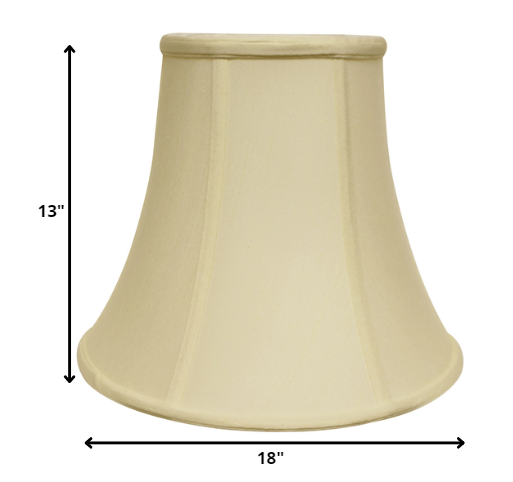 18" Ivory Premium Bell Monay Shantung Lampshade