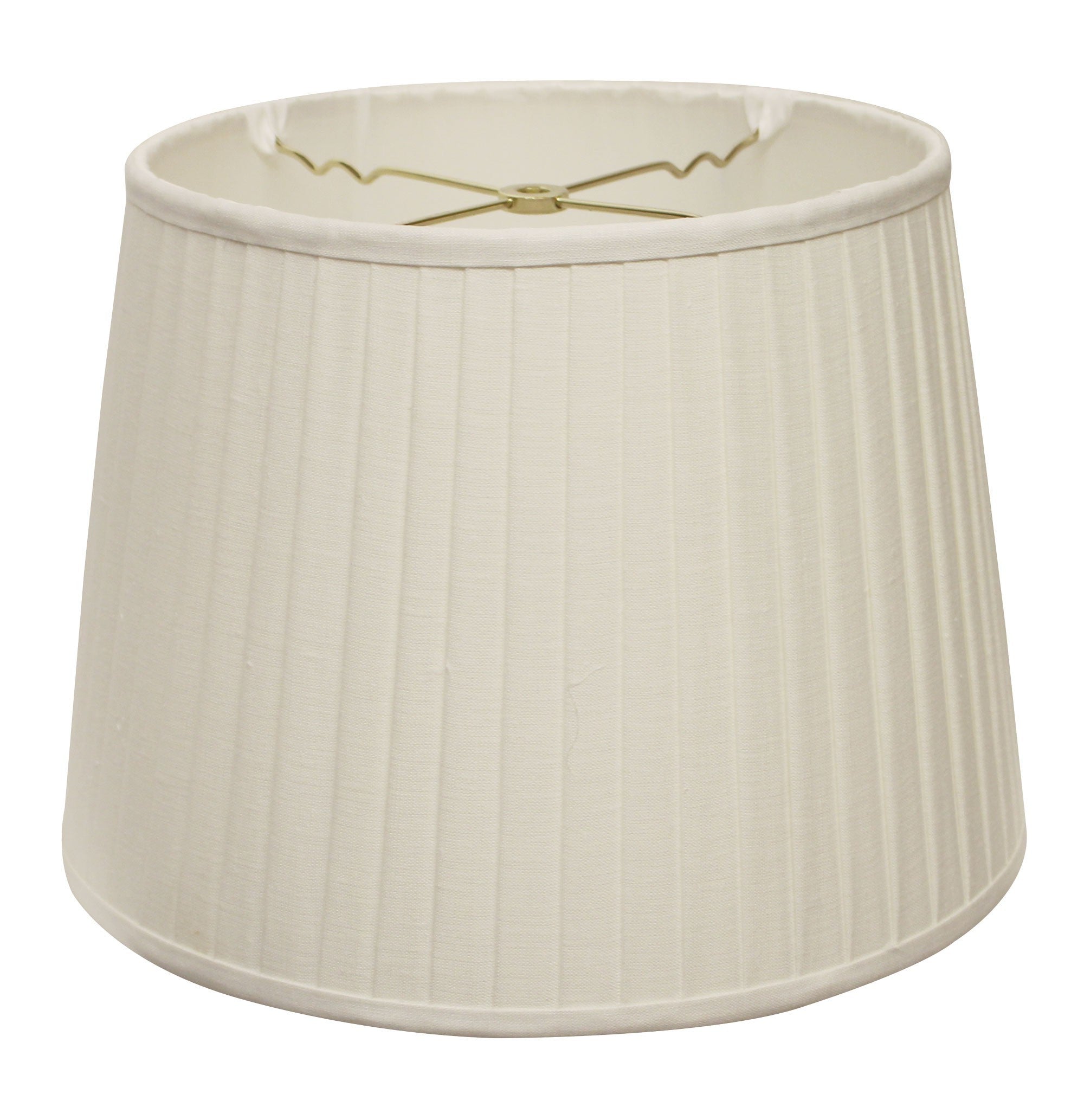 18" White Paperback Linen Lampshade with Side Pleats