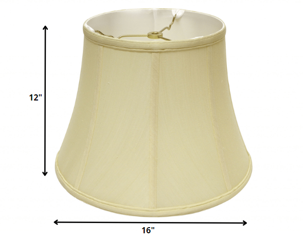 16" Antique White Altered Bell Monay Shantung Lampshade