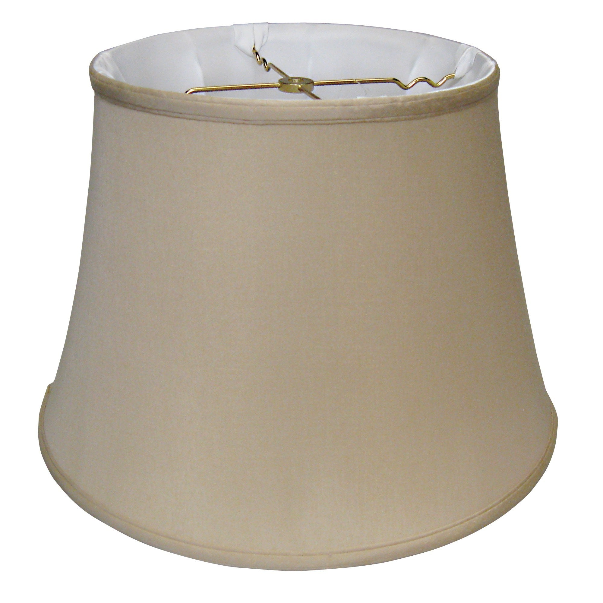 16" Greige Sloped Euro Bell Pongee Shantung Lampshade