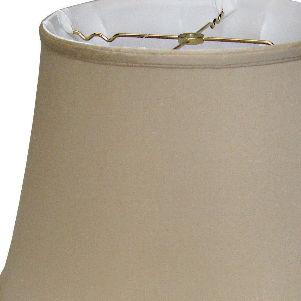 16" Greige Sloped Euro Bell Pongee Shantung Lampshade