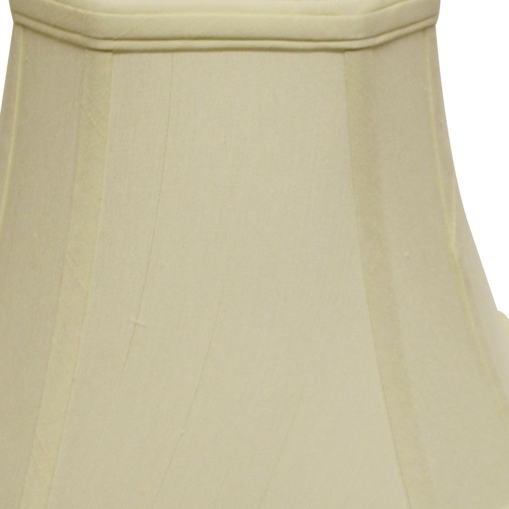 18" Ivory Slanted Square Bell Monay Shantung Lampshade