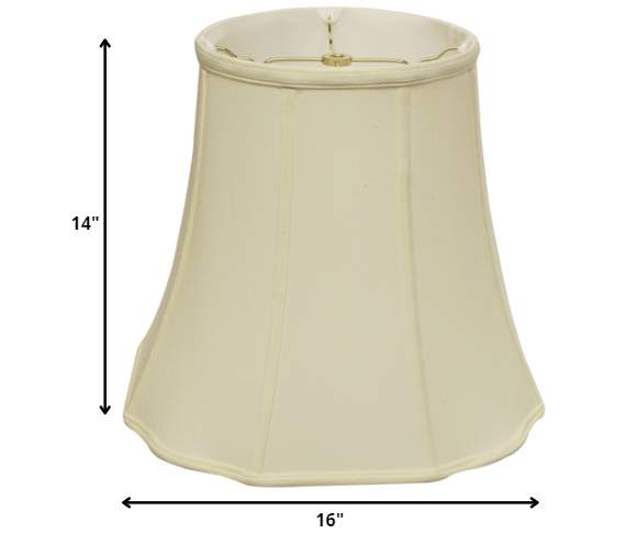 16" Ivory Premium Octagon Monay Shantung Lampshade