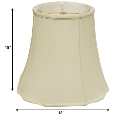 18" Ivory Premium Octagon Monay Shantung Lampshade