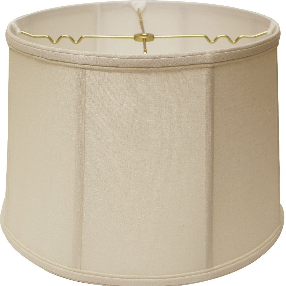 17" Off White Throwback Drum Linen Lampshade