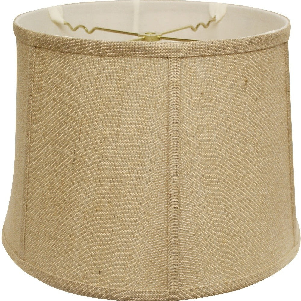 19" Golden Fiber Throwback Drum Burlap Lampshade