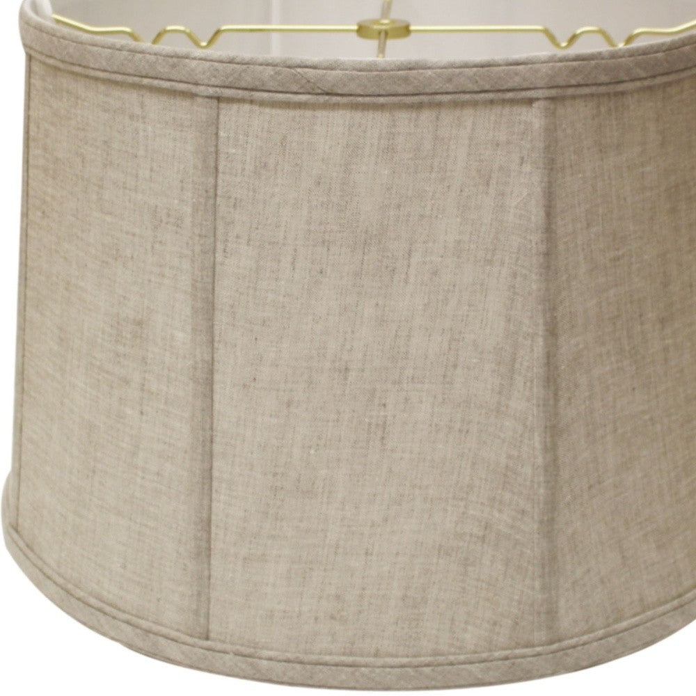 19" Cream Throwback Drum Linen Lampshade