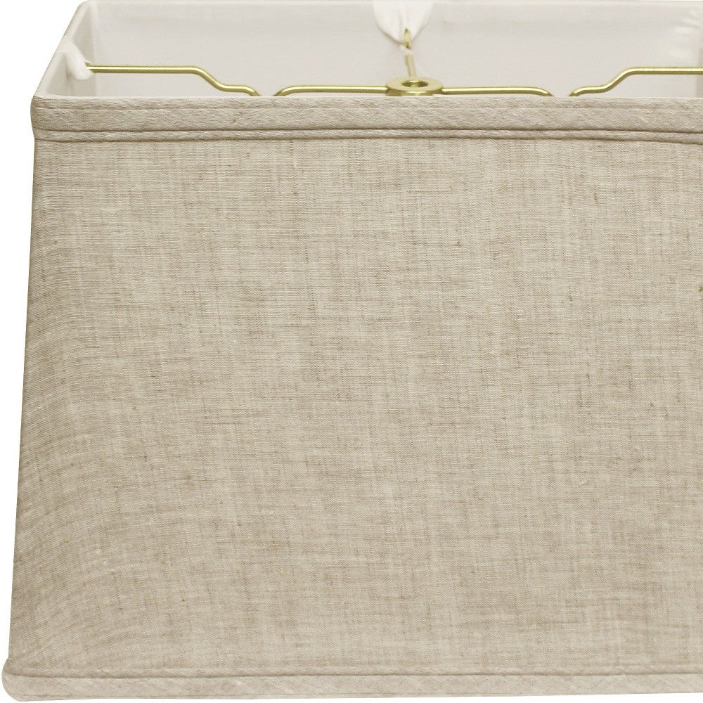 18" Cream Throwback Rectangle Linen Lampshade