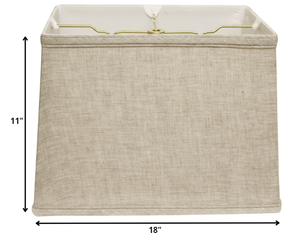 18" Cream Throwback Rectangle Linen Lampshade