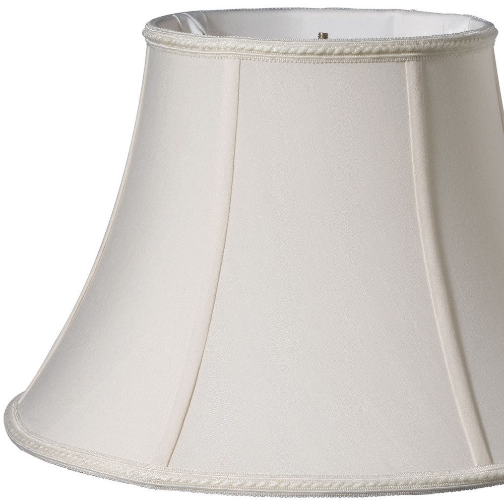 16" Cream Slanted Bell Paperback Shantung Lampshade