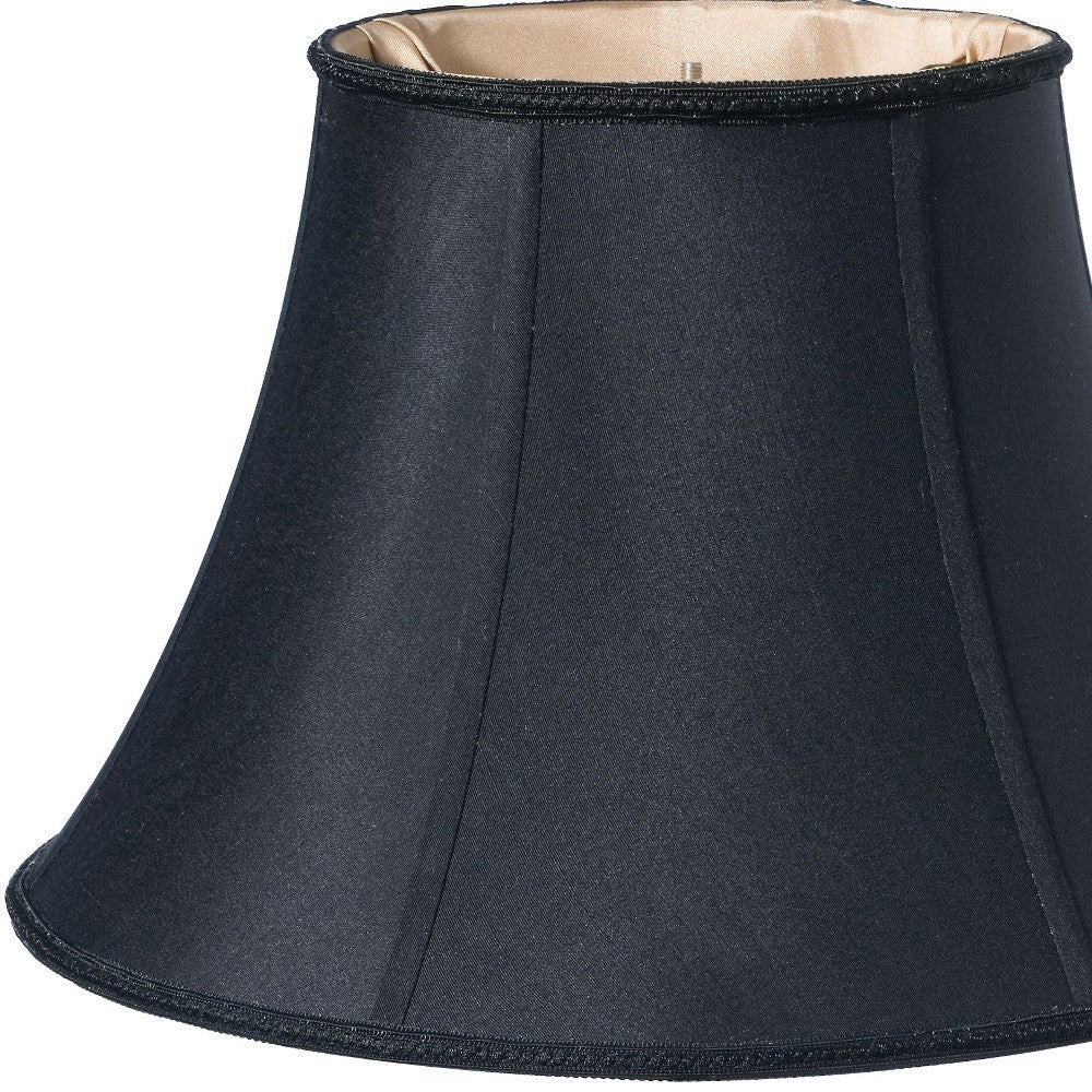 16" Black Slanted Bell Paperback Shantung Lampshade