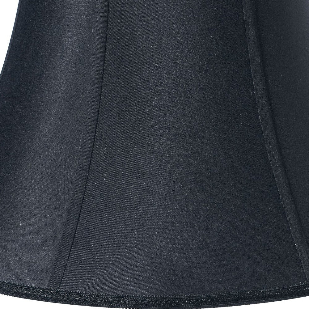 16" Black Slanted Bell Paperback Shantung Lampshade