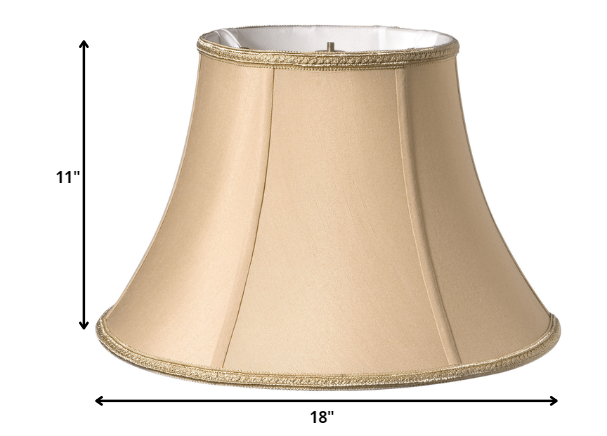 18" Vintage Gold Slanted Bell Paperback Shantung Lampshade