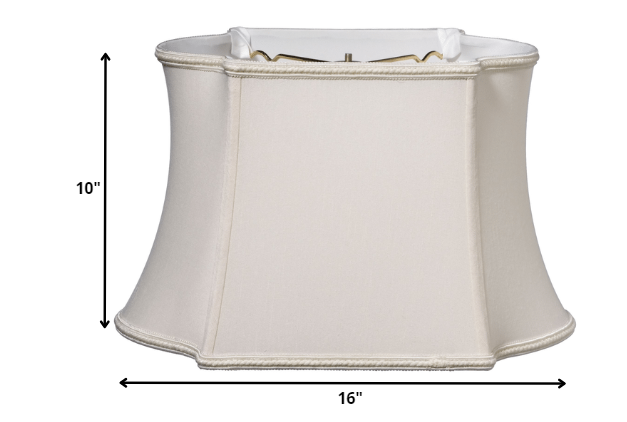 16" Cream Premium Oblong Shantung Lampshade