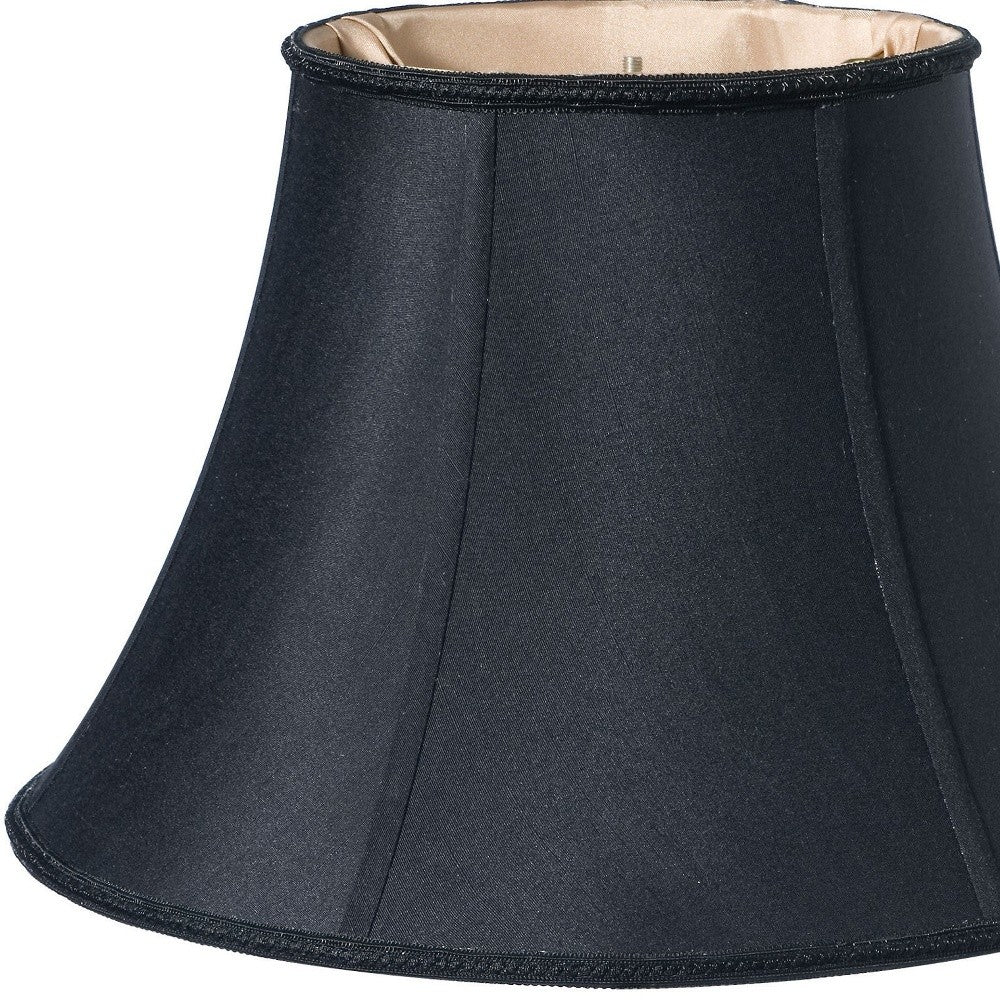 10" Black with Bronze Lining Slanted Oval Paperback Shantung Lampshade