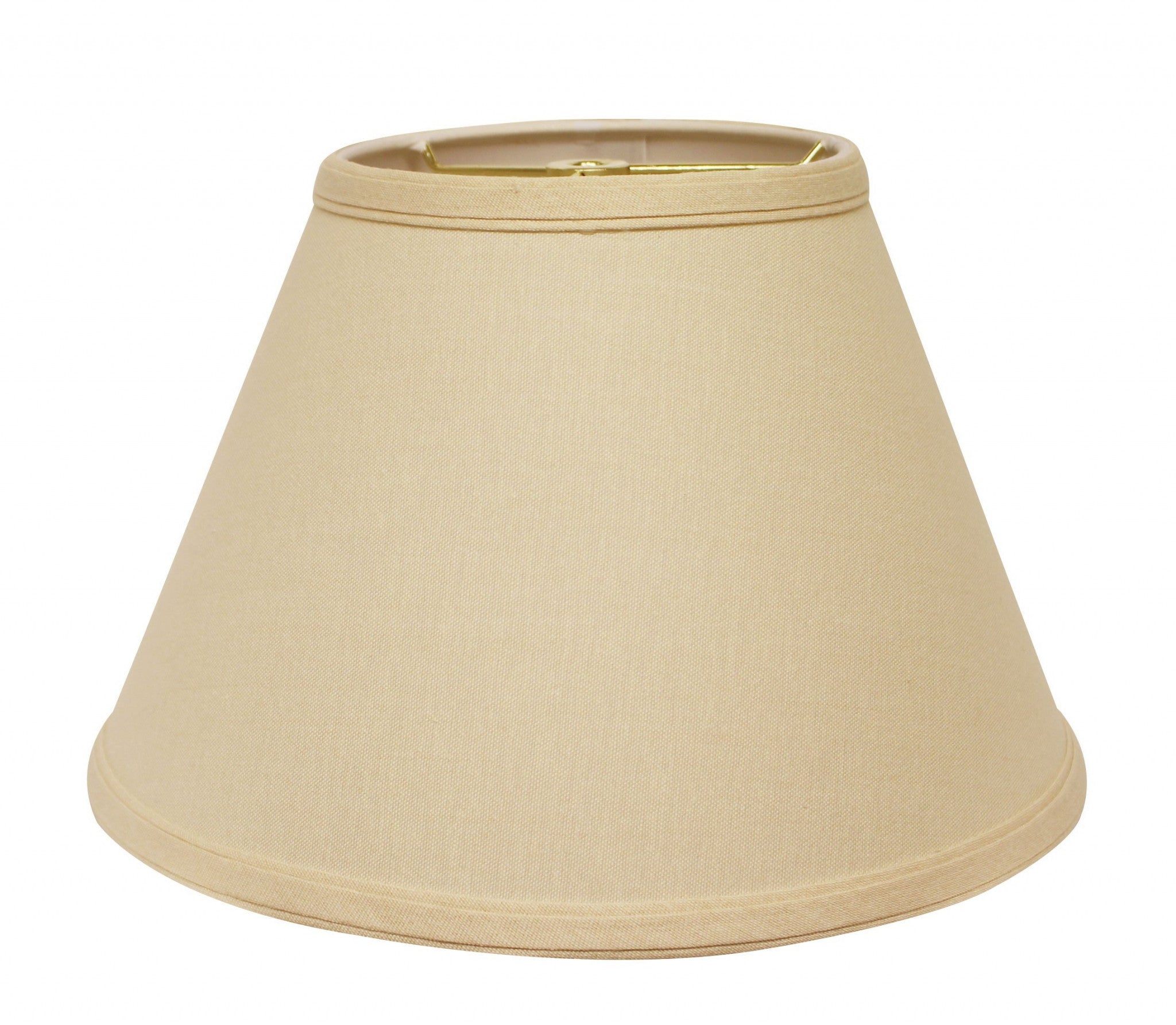 12" Parchment Beige Empire Hardback Slanted Linen Lampshade WF