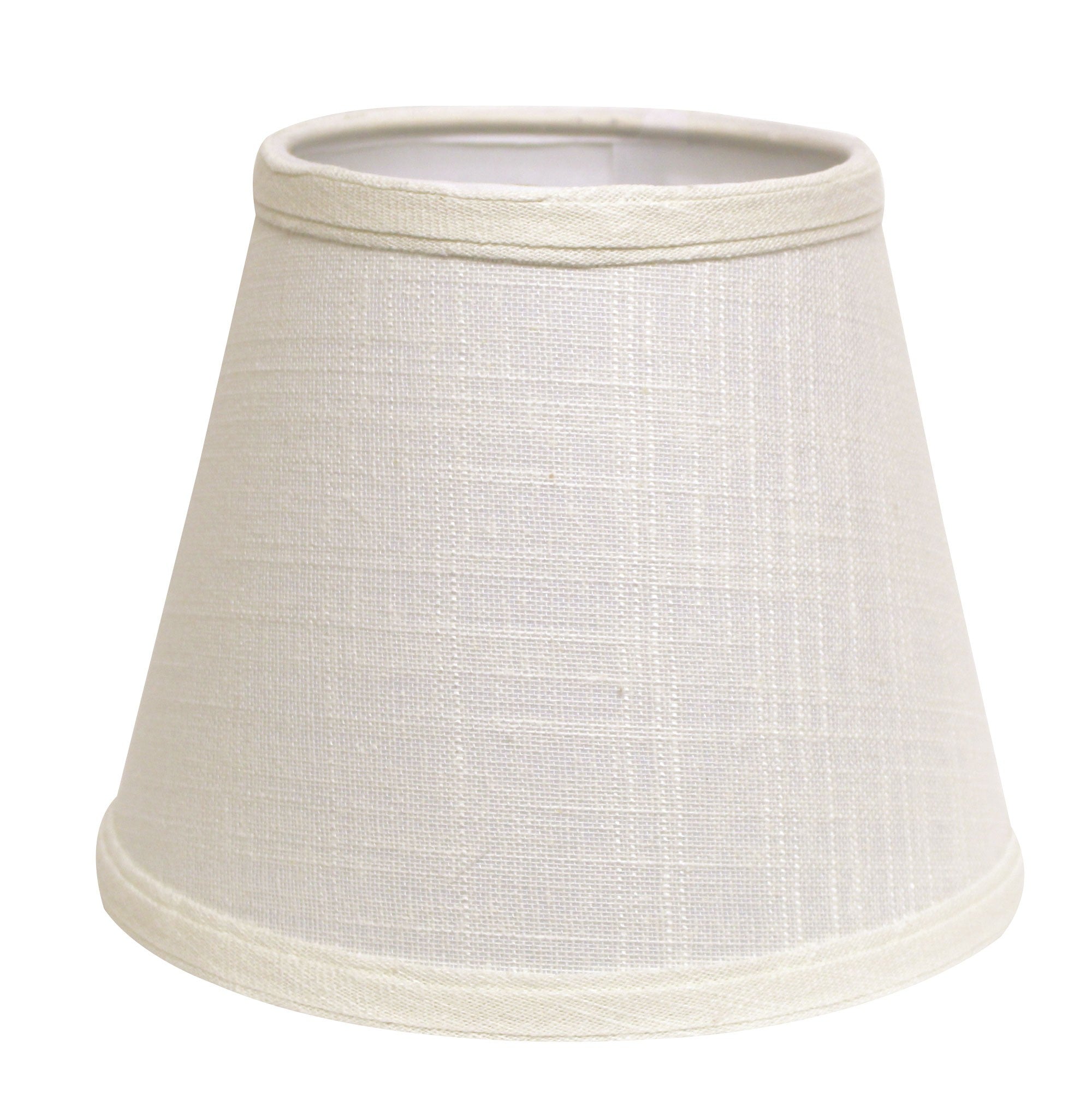 12" White Empire Hardback Slanted Linen Lampshade UF