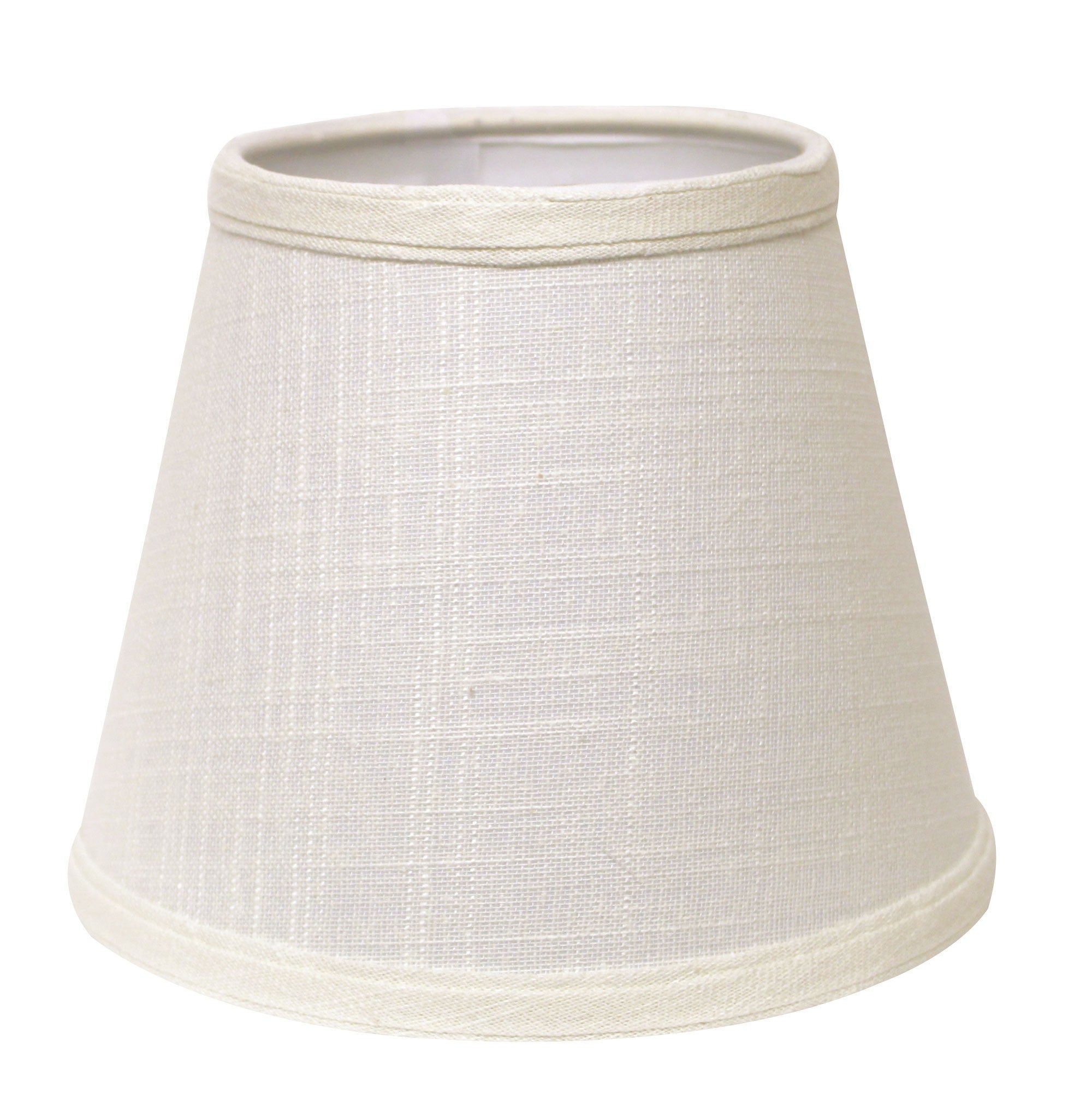 12" White Empire Hardback Slanted Linen Lampshade UF