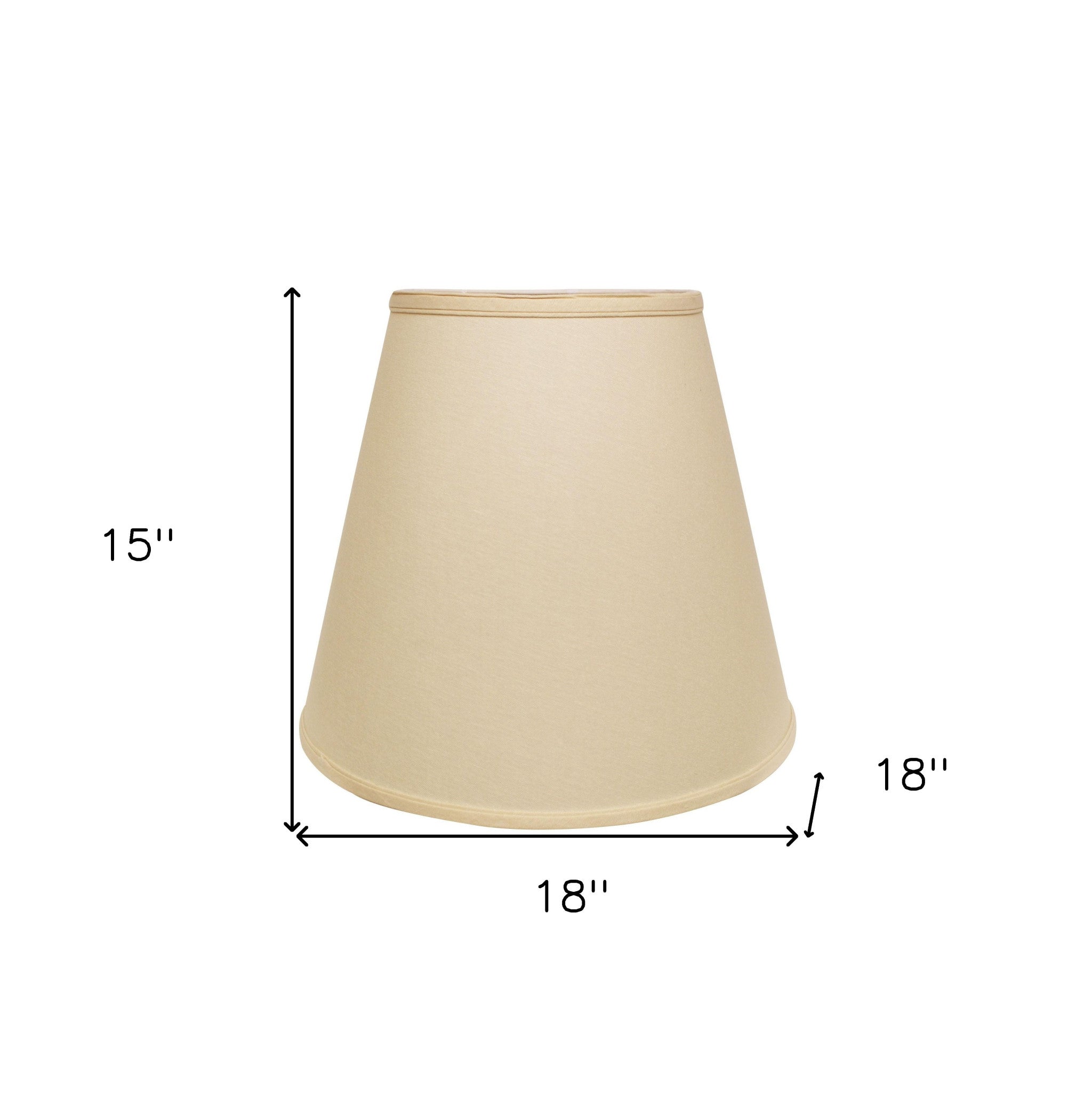 18" Parchment Biege Empire Linen Lampshade