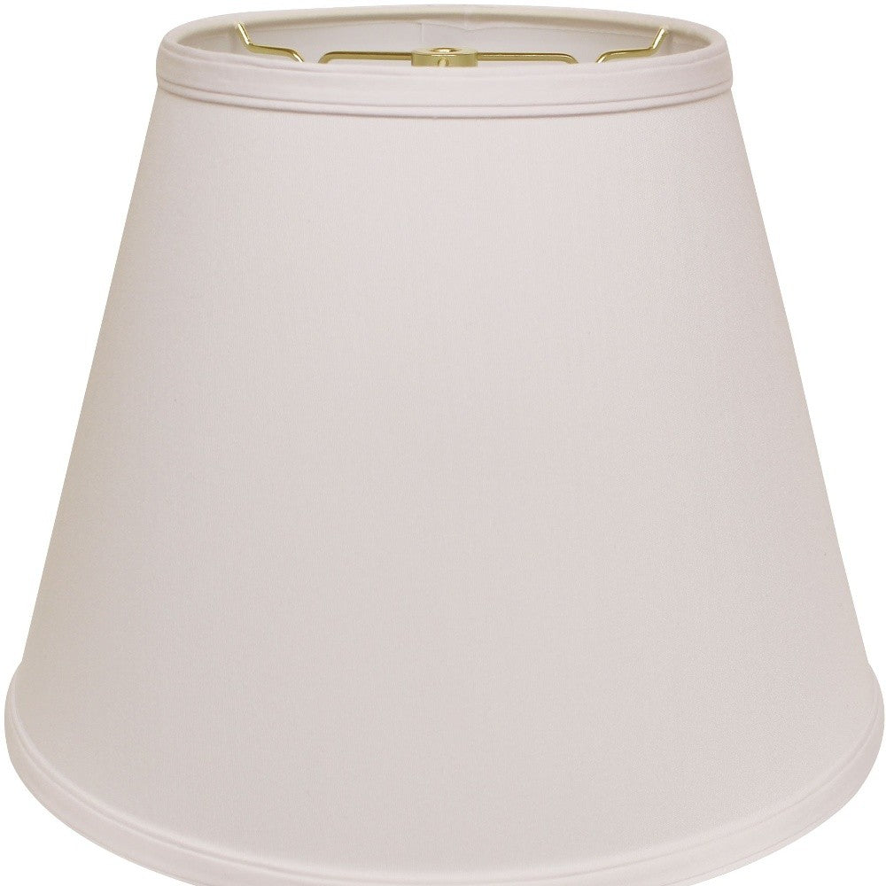 14" White Empire Deep Slanted No Slub Lampshade