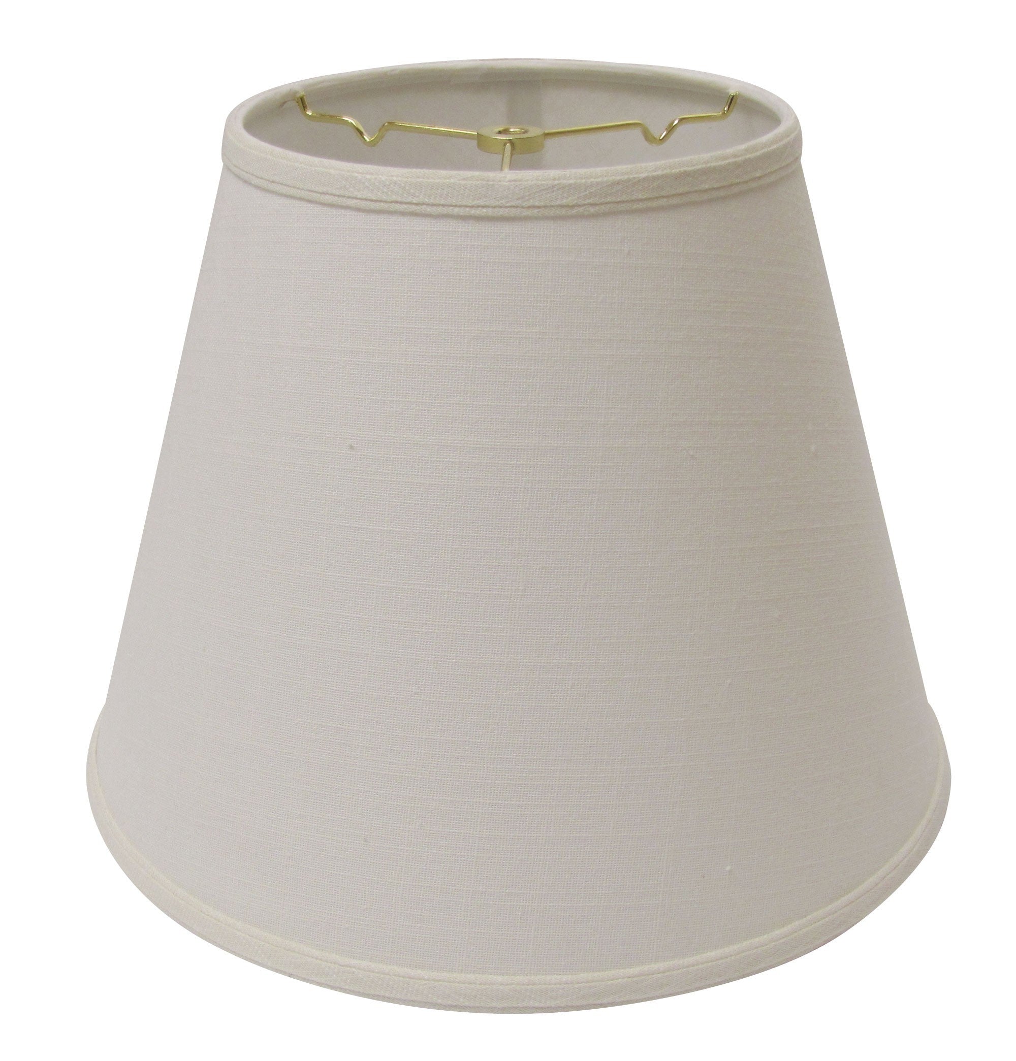 16" White Empire Deep Slanted Linen Lampshade