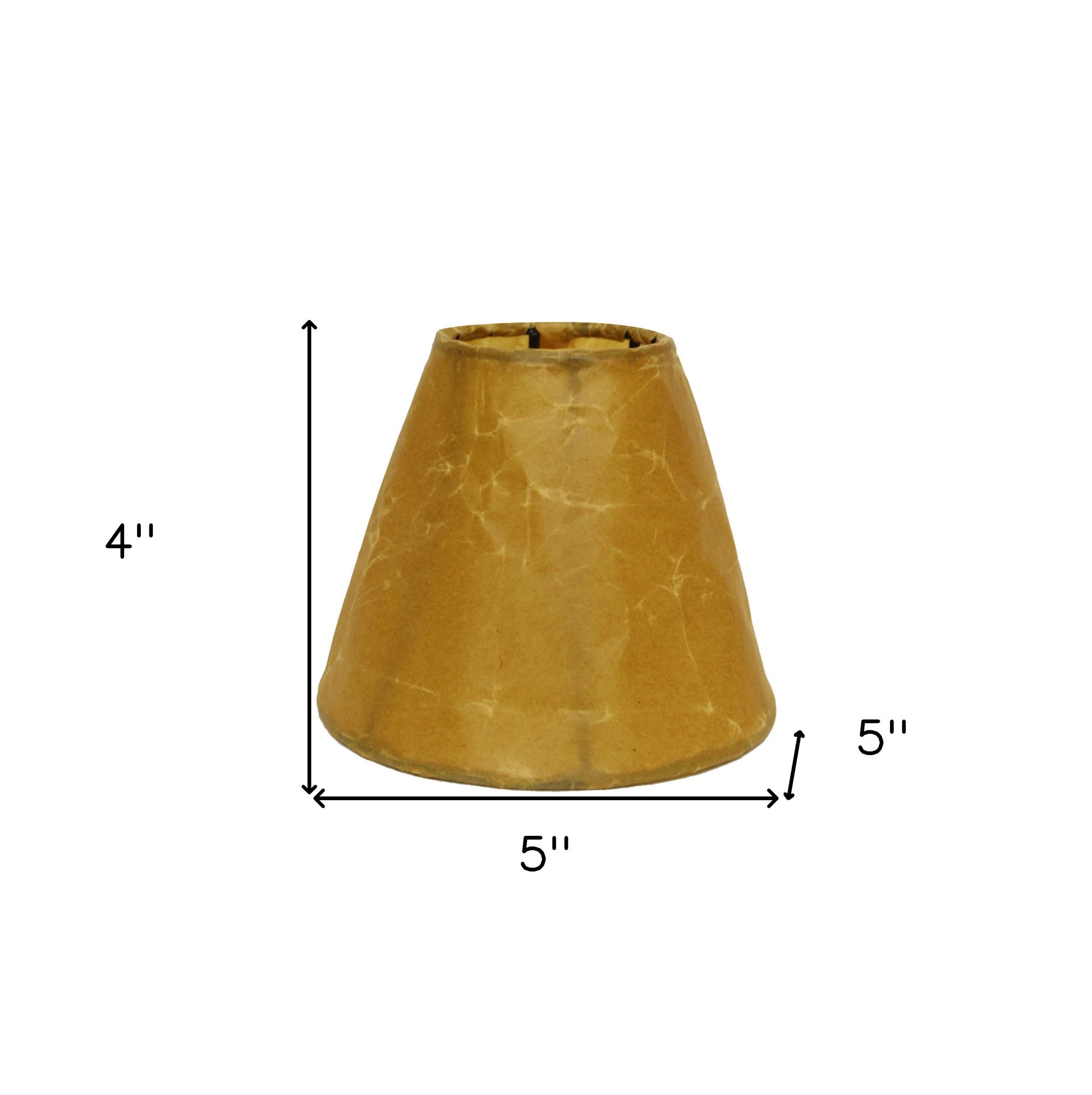 5" Brown Set of 6 Empire Slanted Chandelier Crinkle Oil Paper Lampshades