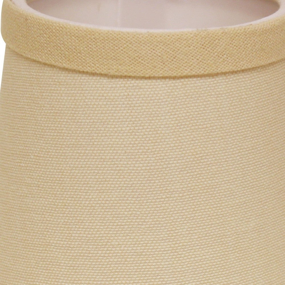 5" Parchment Biege Set of 6 Chandelier Linen Lampshades