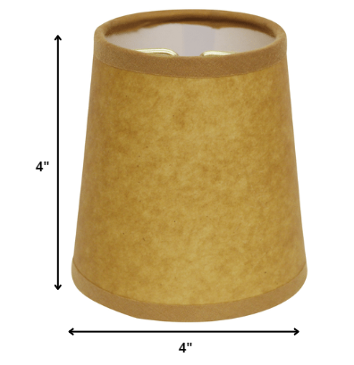 4" Canvas Set of 6 Chandelier Kraft Paper Lampshades