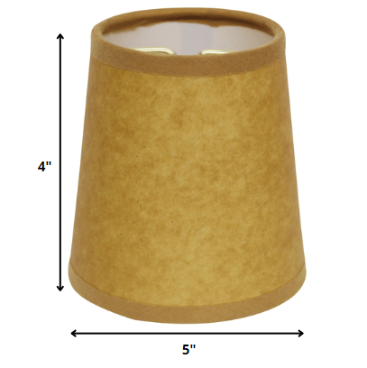 5" Canvas Set of 6 Chandelier Kraft Paper Lampshades