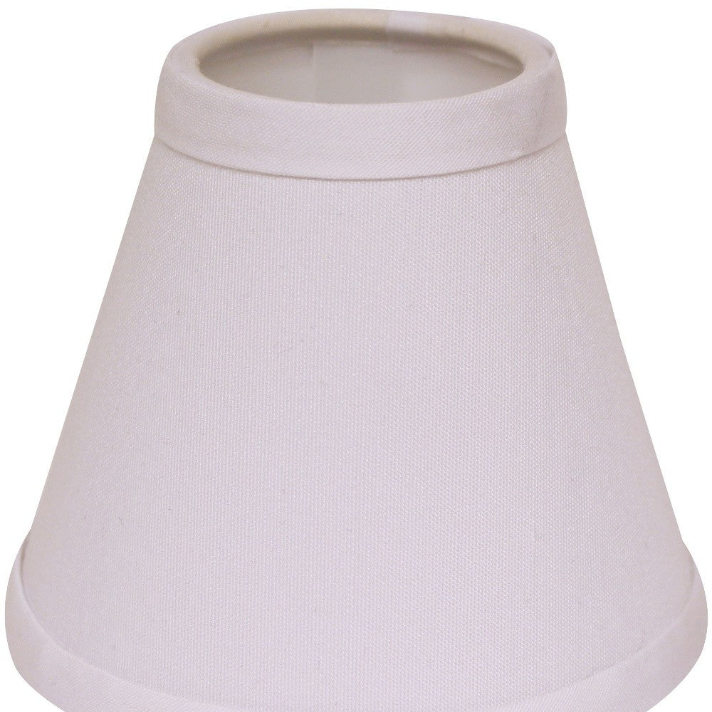 4" White Set of 6 Chandelier No Slub Lampshades