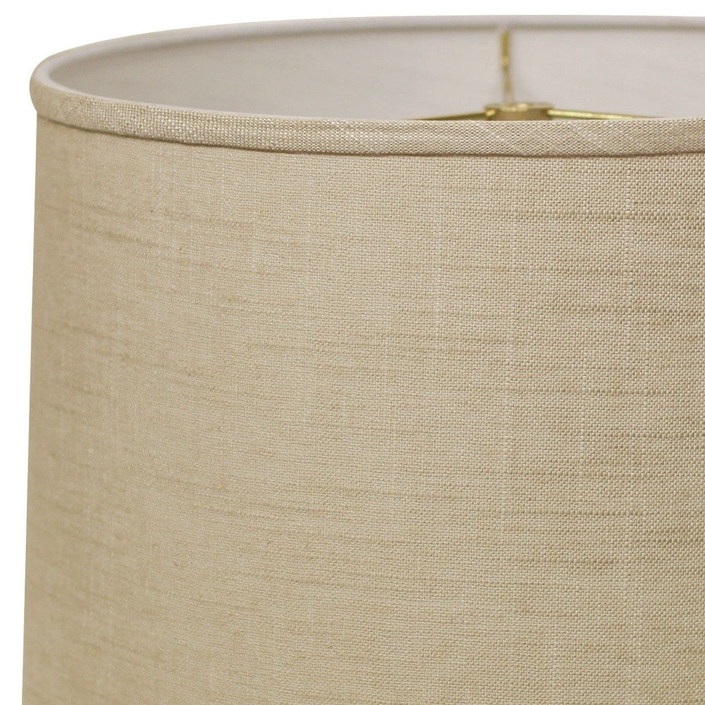 13" Light Wheat Throwback Drum Linen Lampshade